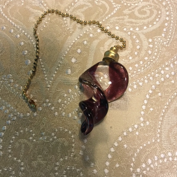 Other - NEW Glass Ceiling Fan Pull • Purple and Clear